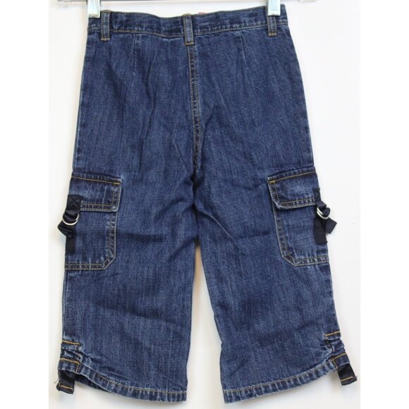 NWT 2004 Gymboree Dandelion Wishes Blue Denim Capri Cargo Pants sz 10 - Picture 4 of 4